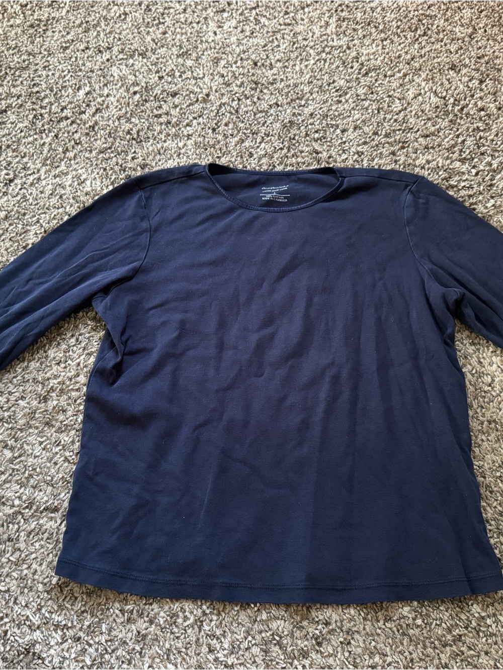 Christopher & Banks Navy Long Sleeve Tee